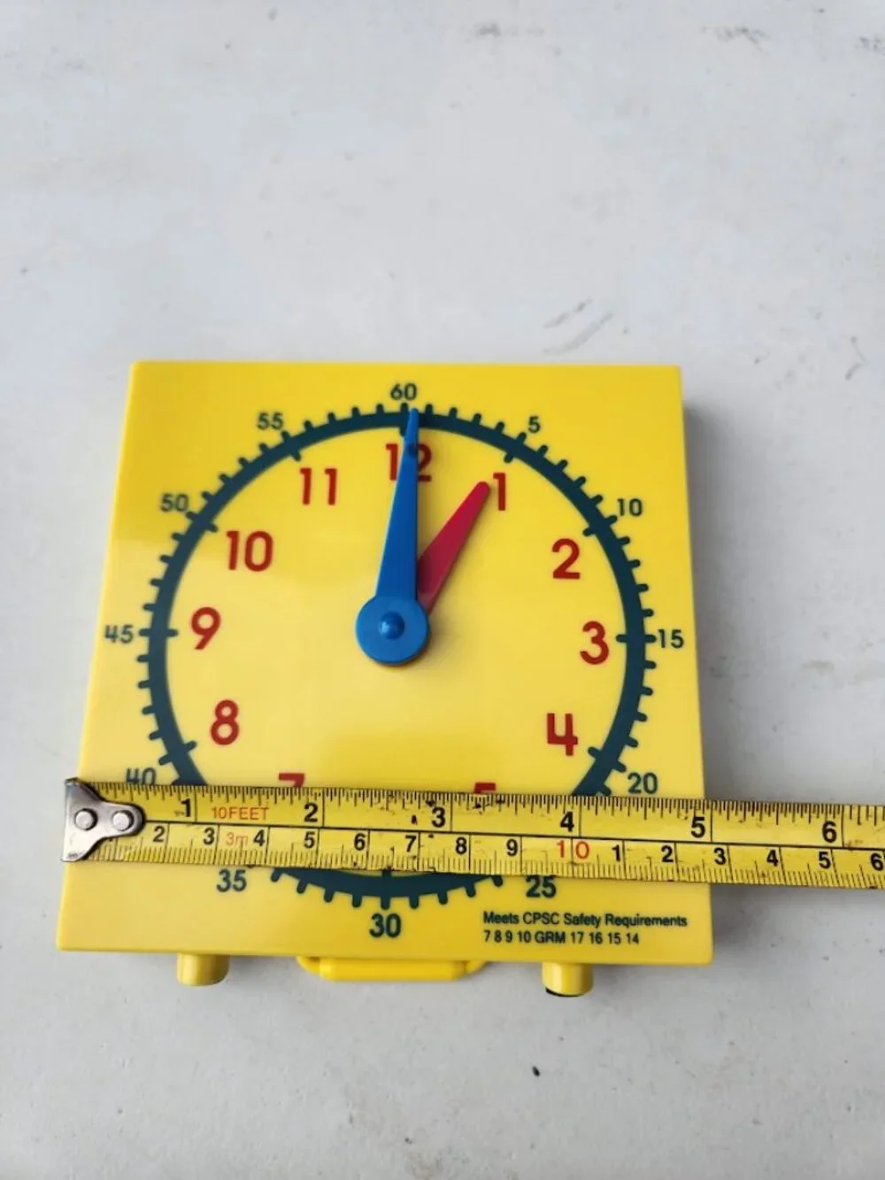Clock Math Manipulative Teaching Time Plastic Educational Toy Analog Clock Learn